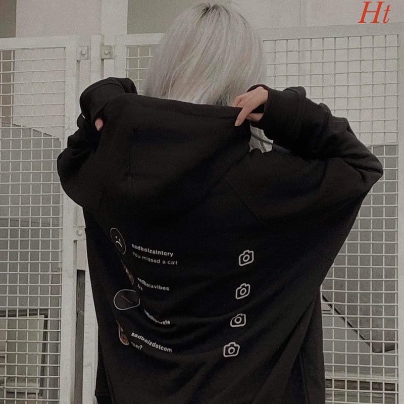 Áo hoodie Sad máy ảnh