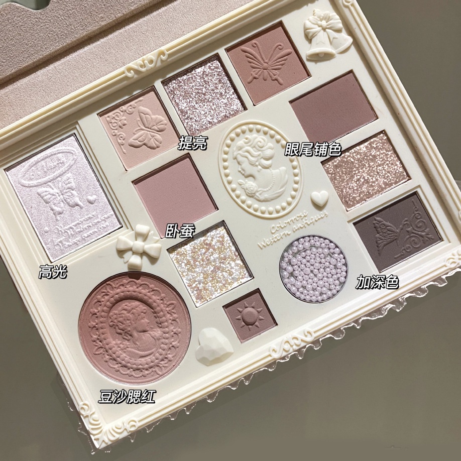 Colorrose Bảng Phấn Mắt Má Hồng Và Bắt Sáng Toàn Diện Màu Trà Sữa