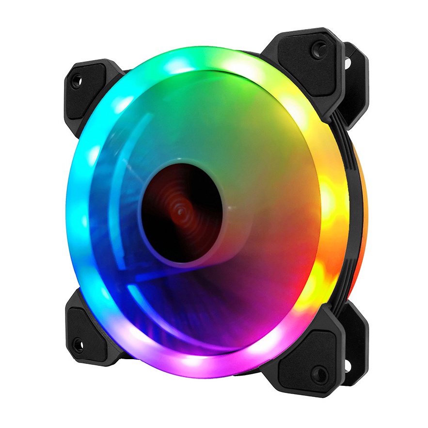 Quạt Tản Nhiệt, Fan Case Coolmoon K2 LED Auto RGB - Sử Dụng Nguồn 4Pin