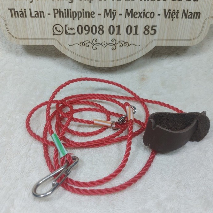 dây cột gà dài 2 mét (MẪU MỚI) da dầy , móc và khớp nói bằng INOX (COMBO 1 DÂY)