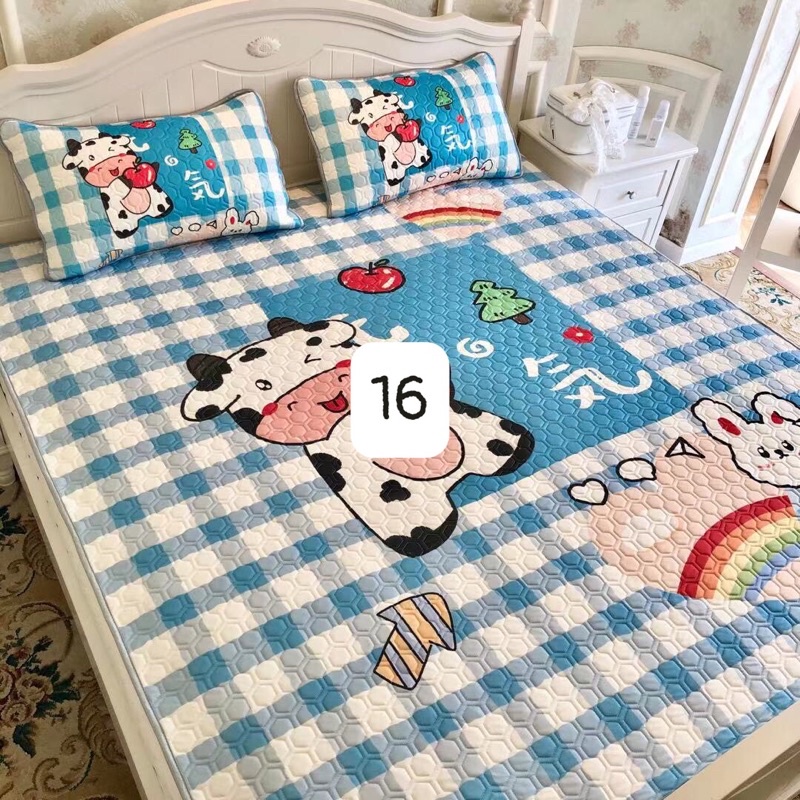 [Mã INCU1708 hoàn 15K xu đơn 50K]Chiếu điều hoà cao su non cao cấp siêu êm siêu mịn dày dặn Luis Bedding shop chăn ga