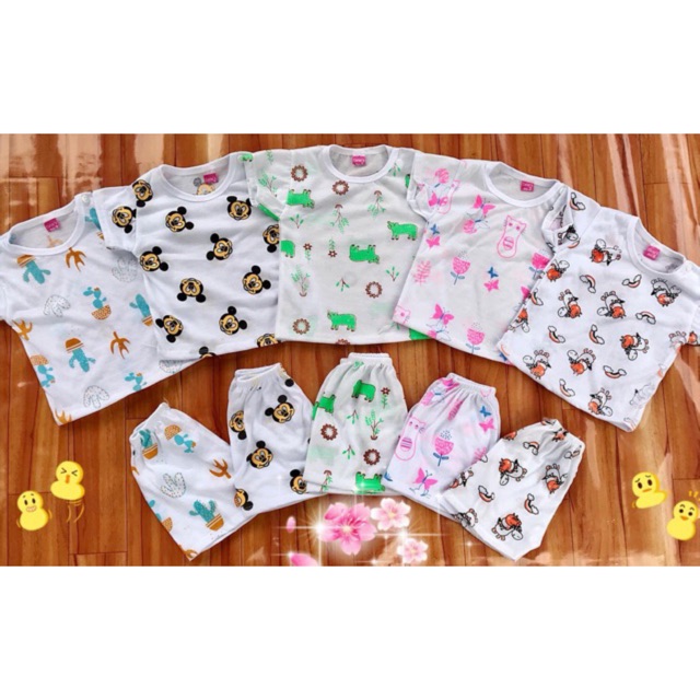 Combo 5 bộ bé trai cộc tay