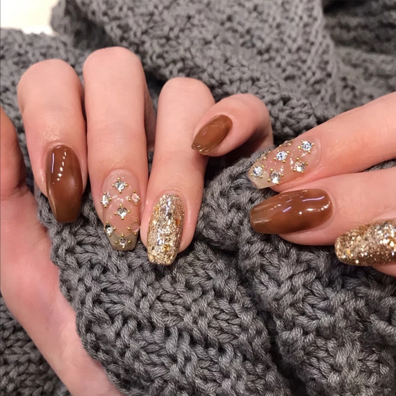 charm trang trí móng/Bộ 1440 hạt pha lê mini đính trang trí móng tay