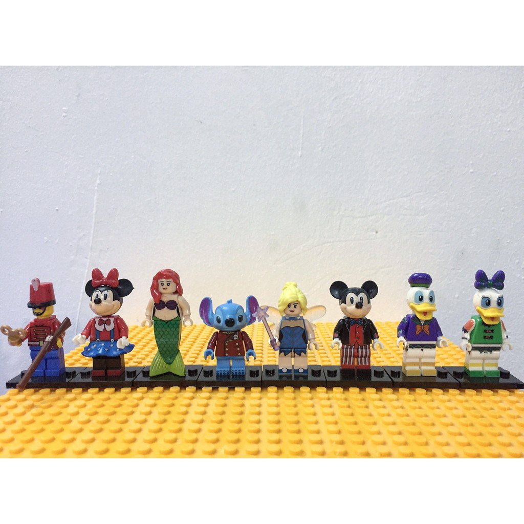 Disney Chuột Mickey Nàng TIên Cá Ariel Đồ chơi Lắp Ráp Minifig và Non LEGO Mô Hình Hoạt Hình Disney