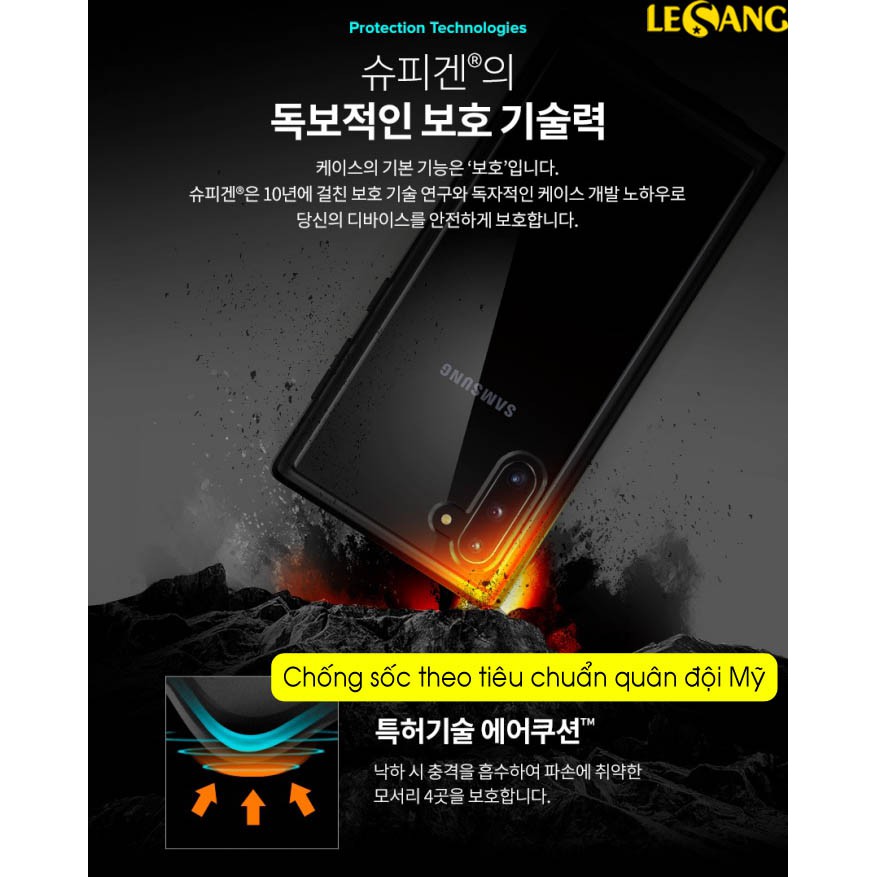 Ốp lưng Note 10 / Note 10 Plus (Note 10+) Spigen Ultra Hybrid (Trong Suốt) - Hàng Chính Hãng.