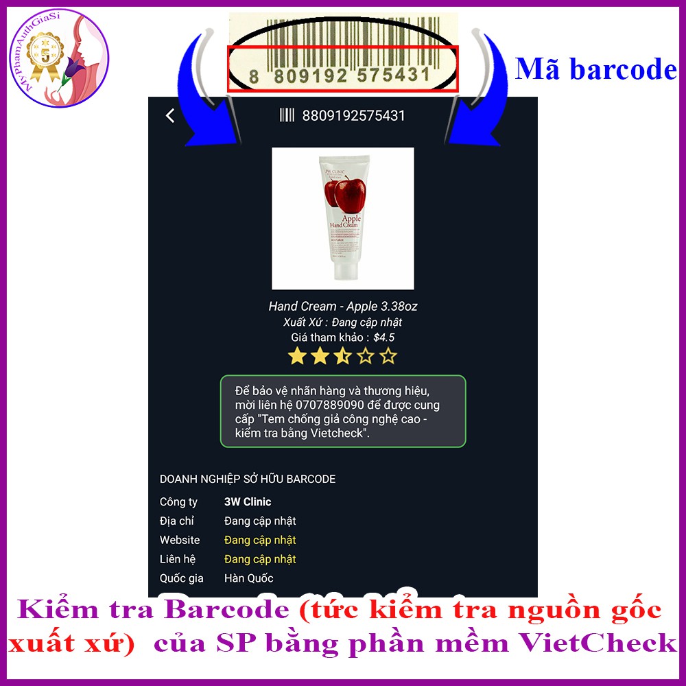 Kem dưỡng ẩm da tay 3w clinic hàn quốc 100ml | BigBuy360 - bigbuy360.vn