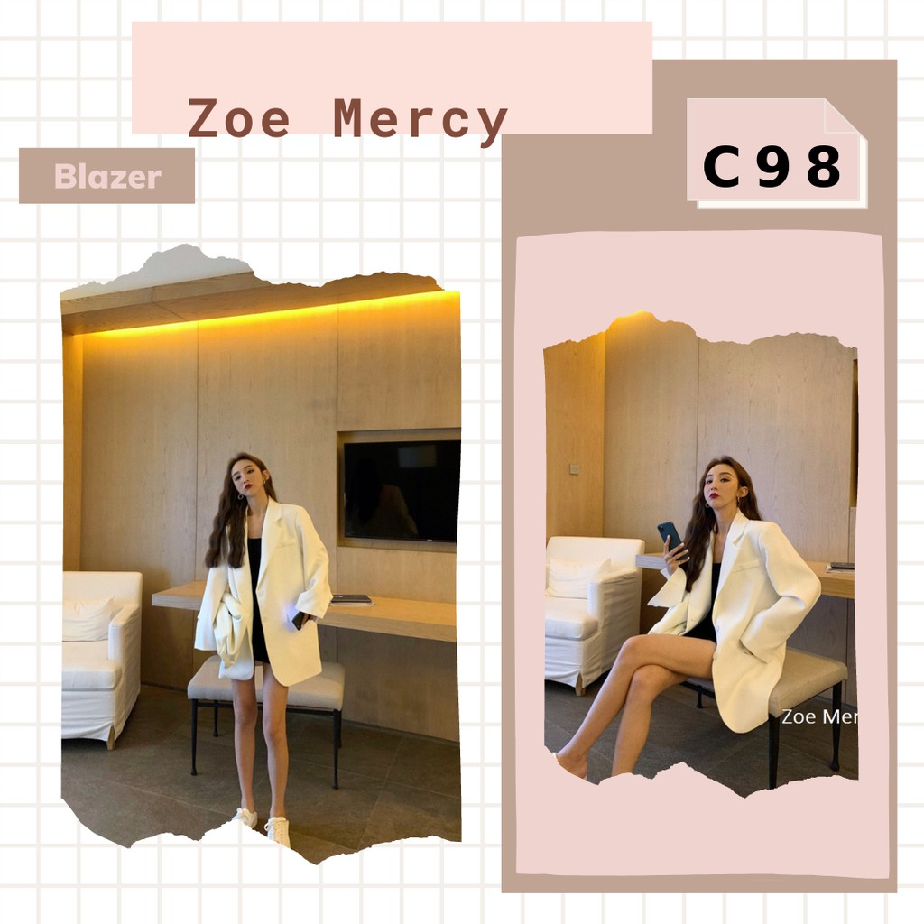 [ORDER]-Áo Blazer trắng (C98)
