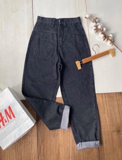 QUẦN BAGGY ĐEN 1 TÚI TRƯỚC