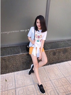 Áo sơ mi thêu cột nơ VNXK