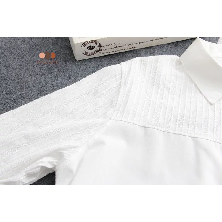 ÁO SƠ MI TRẮNG TAY DÀI BIGSIZE CHẤT COTTON 65-100KG -A75