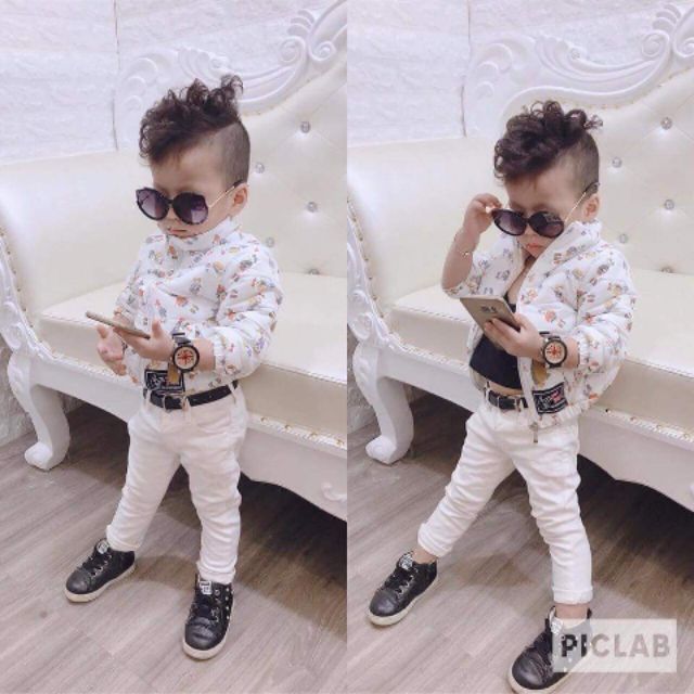 Bộ cotton da cá nhí bé yêu