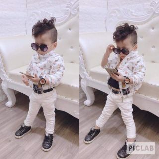 Bộ cotton da cá nhí bé yêu