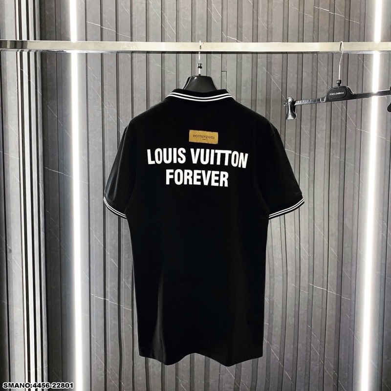 Áo Polo LV Nam In Logo Ngược Siêu Xịn - Áo Polo Nam LV Viền Cổ Siêu Đẹp