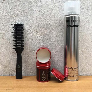 Sáp vuốt tóc osis + gôm xịt tóc butterfly shadow 320ml + tặng lược tạo kiểu chaoba
