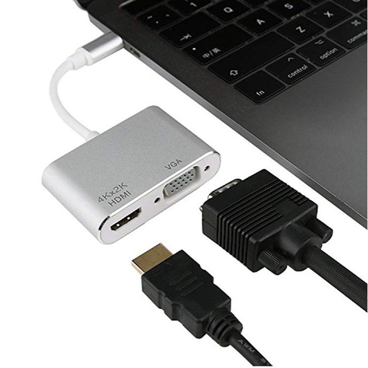 Cáp chuyển đổi Type-c sang HDMI, Sang VGA bộ chuyển điện thoại máy tính ra TV máy chiếu