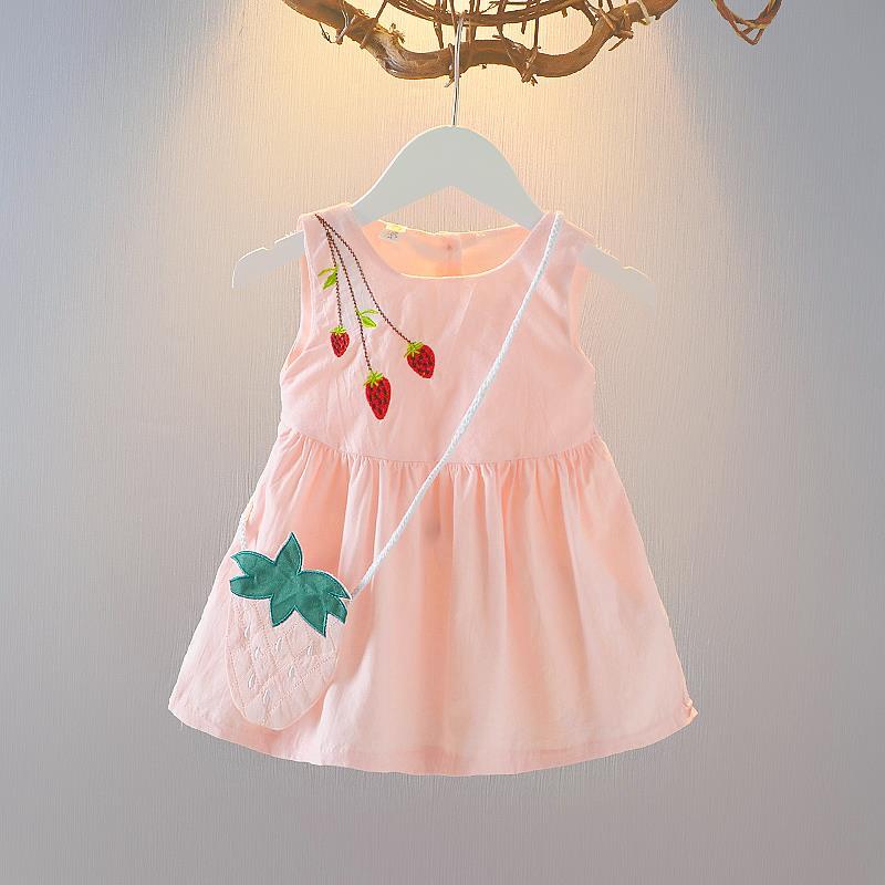 Đầm công chúa mùa hè không tay dễ thương cho bé gái