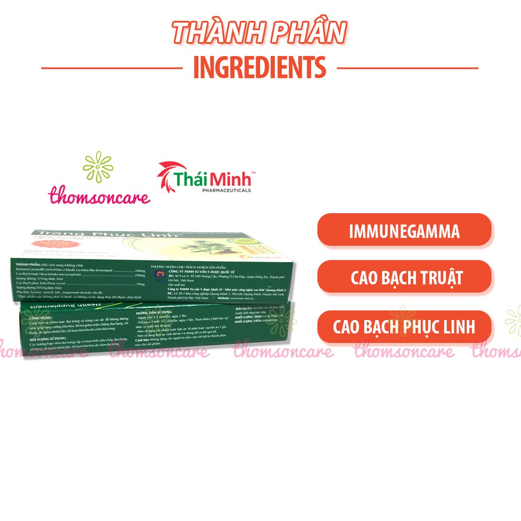 Tràng Phục Linh xanh - Mua 6 tặng 1 bằng tem tích điểm, hỗ trợ giảm rối loạn tiêu hóa, tốt cho đại tràng