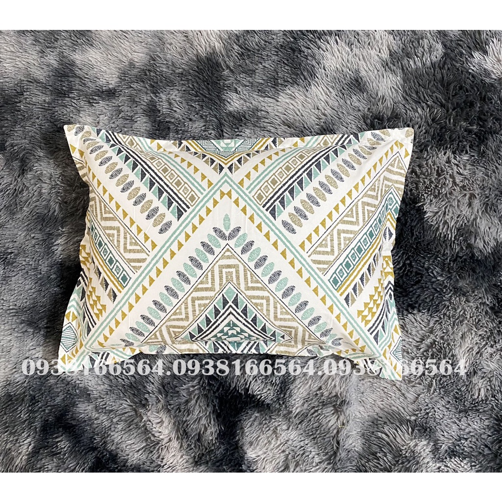 TRỌN BỘ COTTON POLY 5 MÓN CHĂN PHAO DÀY DẶN HÀNG VN THỔ CẨM XANH LÁ - ĐỦ KÍCH THƯỚC