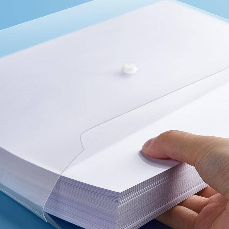 ⭐ iLado ⭐ Túi đựng tài liệu Nút Khóa Gài túi đựng bút Bìa đựng tài liệu trong suốt Sticker Hoạt Hình túi đựng tài liệu a4 file Hộp đựng storage dễ thương cute đồ dùng học tập học sinh Chống ẩm và chống bụi