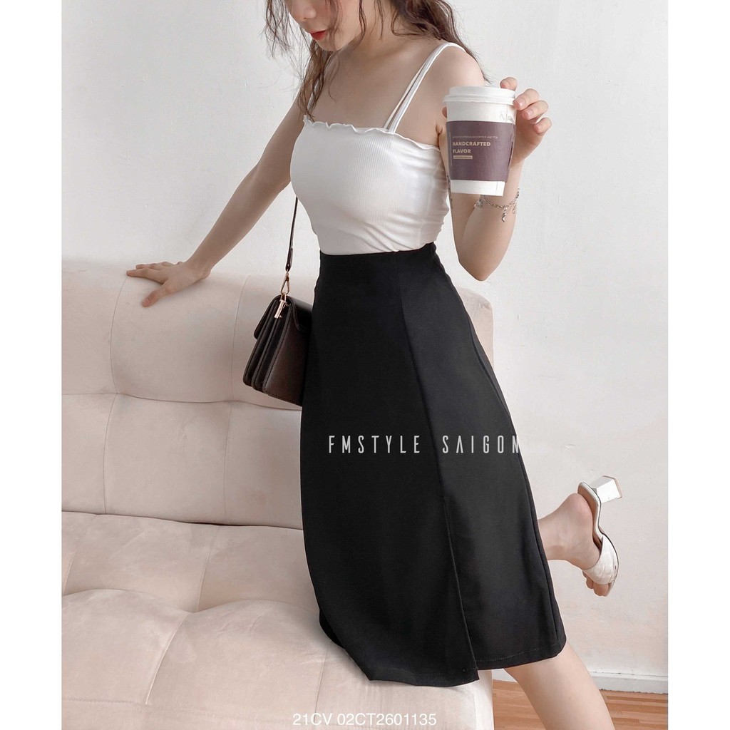 Chân váy dài trơn xẻ tà Ulzzang thời trang nữ Fmstyle Saigon 21CV06CT1101 | BigBuy360 - bigbuy360.vn