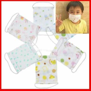 Khẩu trang vải xô cho bé 1_5y