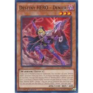 Thẻ bài yugioh destiny hero - denier - mp22-en199 - common 1st edition