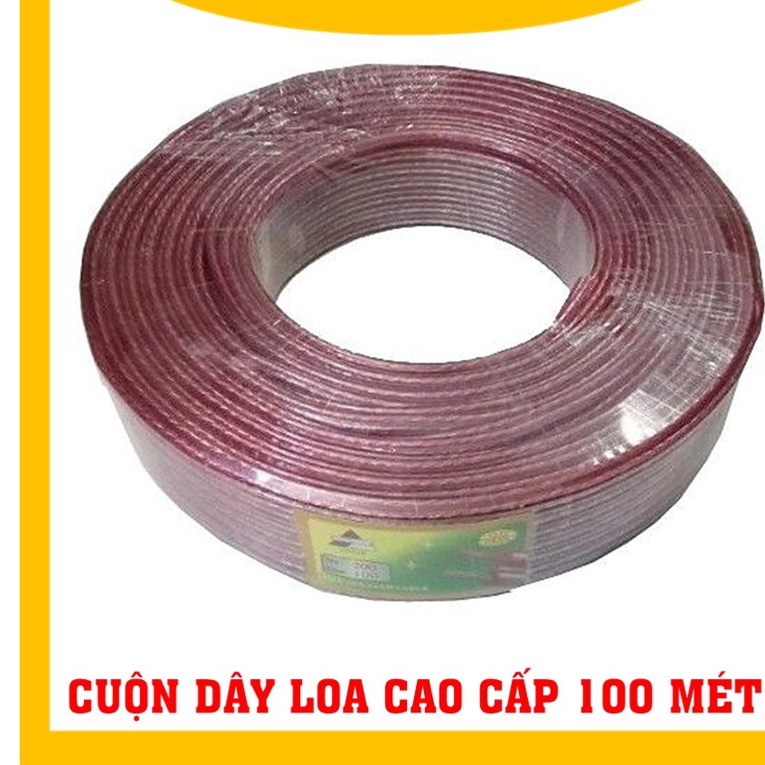 [100 mét] Dây loa NÚI Cao Cấp đủ 100Tim, 200Tim, 300Tim - Kết nối tín hiệu Loa Âm Thanh Tốt Cuộn 100 mét