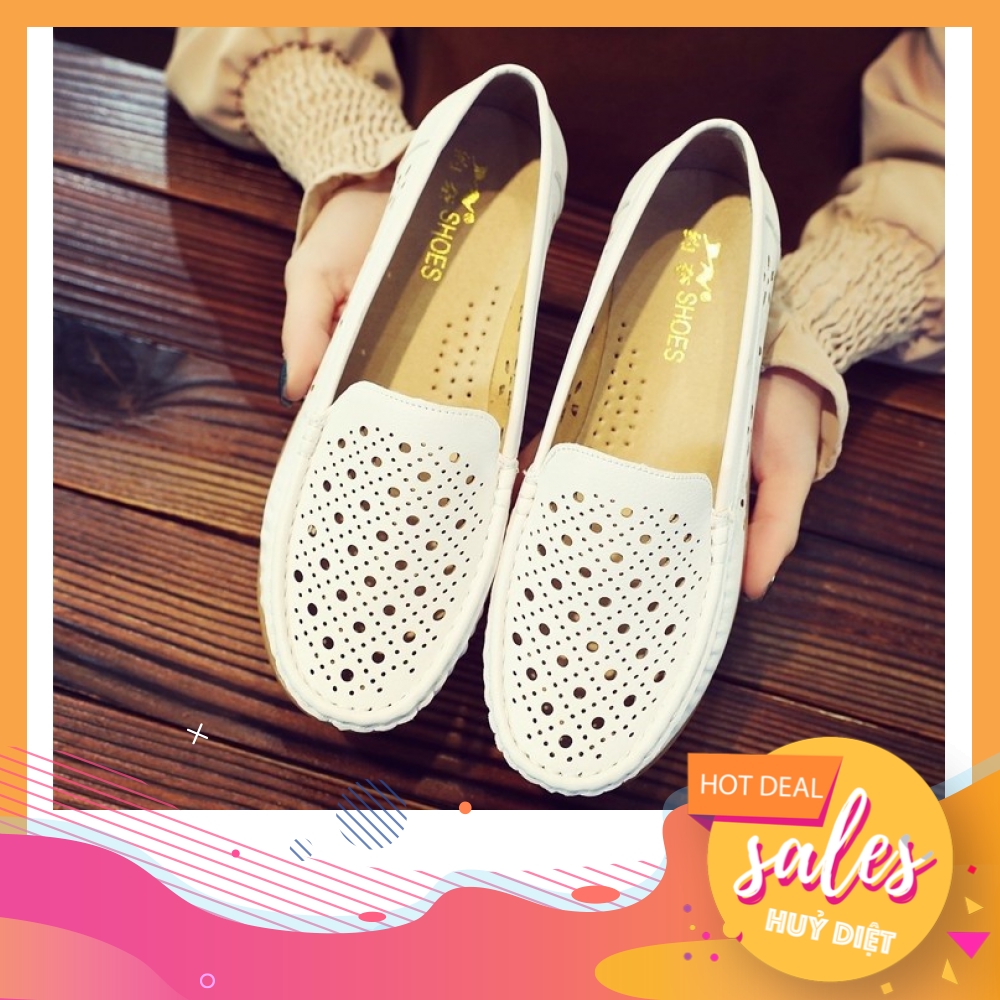 GIÀY LƯỜI DA NỮ THOÁNG KHI CHỐNG HÔI CHÂN ĐI SIÊU ÊM SP64