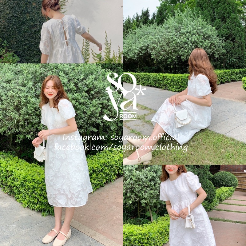 Đầm babydoll nơ sau lưng -Hai phiên bản khác nhau