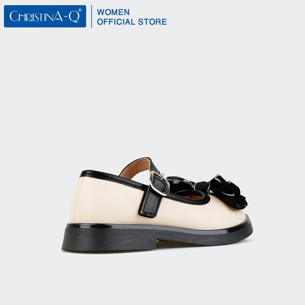 Giày Búp Bê Bé Gái Đính Nơ ChristinA-Q GTE331