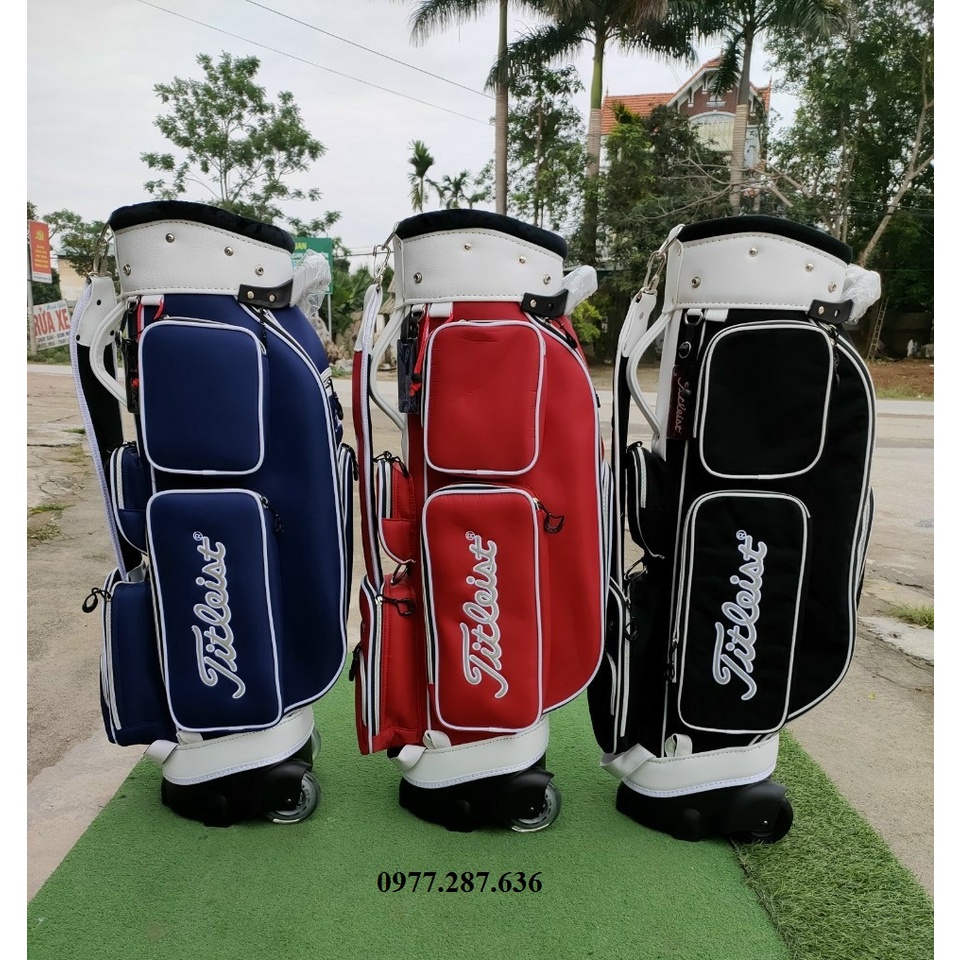 Túi đựng gậy golf Titleist túi gậy có bánh xe tiện lợi di chuyển vải bạt chống thấm chống bụi siêu nhẹ TM010