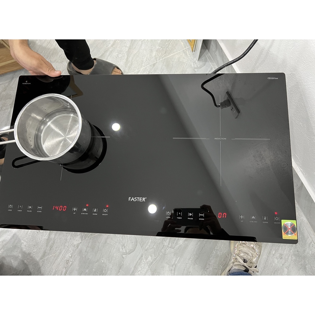 Bếp từ đôi Faster FS388i, bếp điện từ faster fs 388i, inverter tiết kiệm điện, khóa trẻ em an toàn