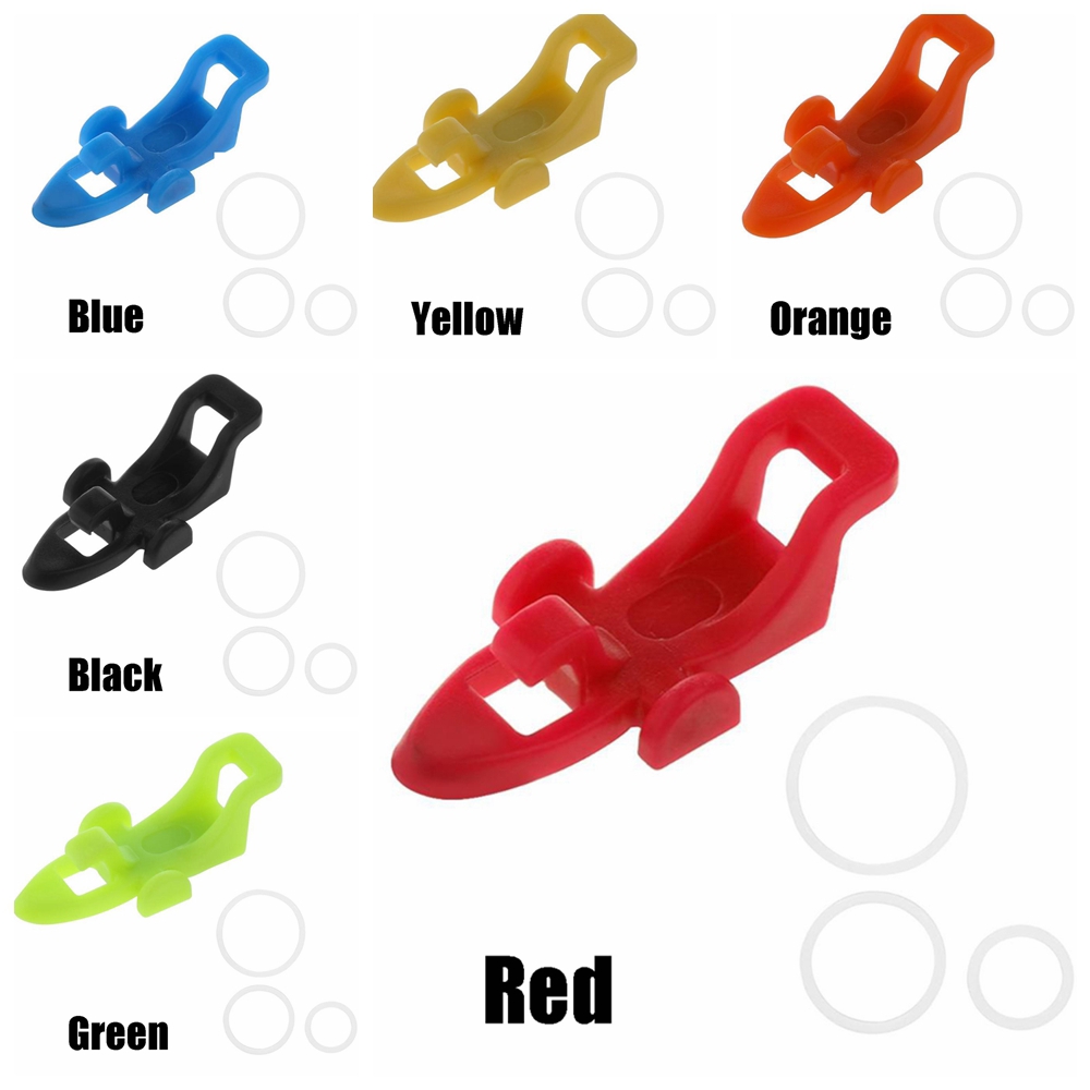 MUVAKO Phụ kiện giữ móc câu cá kèm 3 vòng cao su nhỏ gọn bằng nhựa chất lượng cao