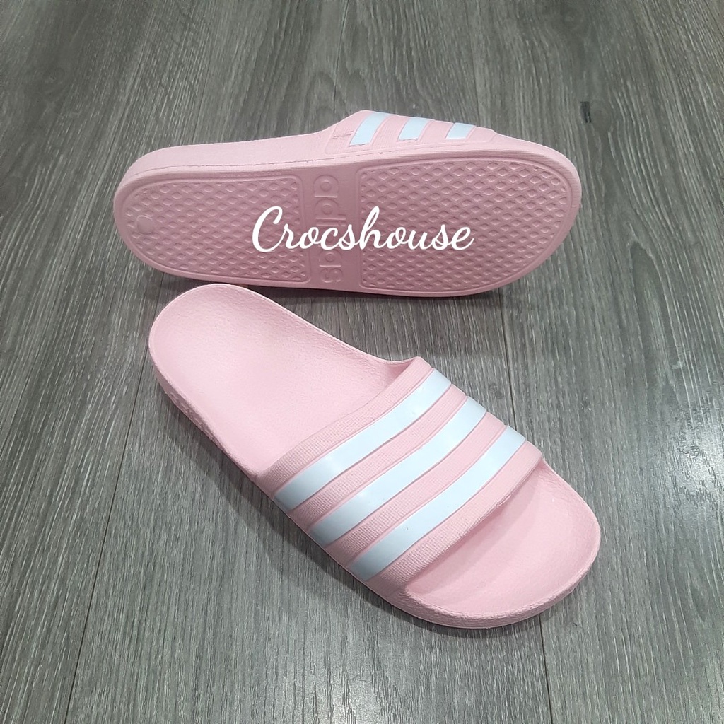 Dép quai ngang 3 sọc adidas dạng đúc siêu bền mẫu mới 2021, dép nữ- Crocs house