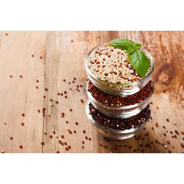 Hạt diêm mạch, hạt quinoa cho bé ăn dặm mix hữu cơ organic hộp 600g, nhập khẩu Peru - Happy Life 4U