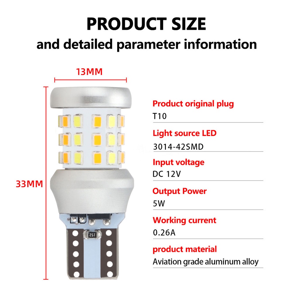 Set 2 bóng đèn xi nhan LYMOYO LED T15 W5W 12V chuyên dụng dành cho xe mô tô