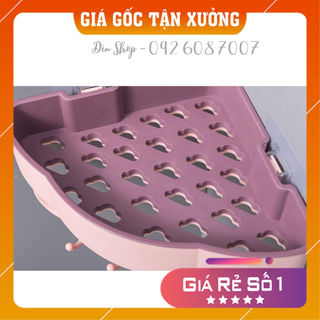 Kệ Góc Dán Tường DIN SHOP Kệ Để Vật Dụng Nhà Tắm Tam Giác Có Tải Trọng Cao Kèm Miếng Dán Cực Dính, Nhiều Màu Sắc