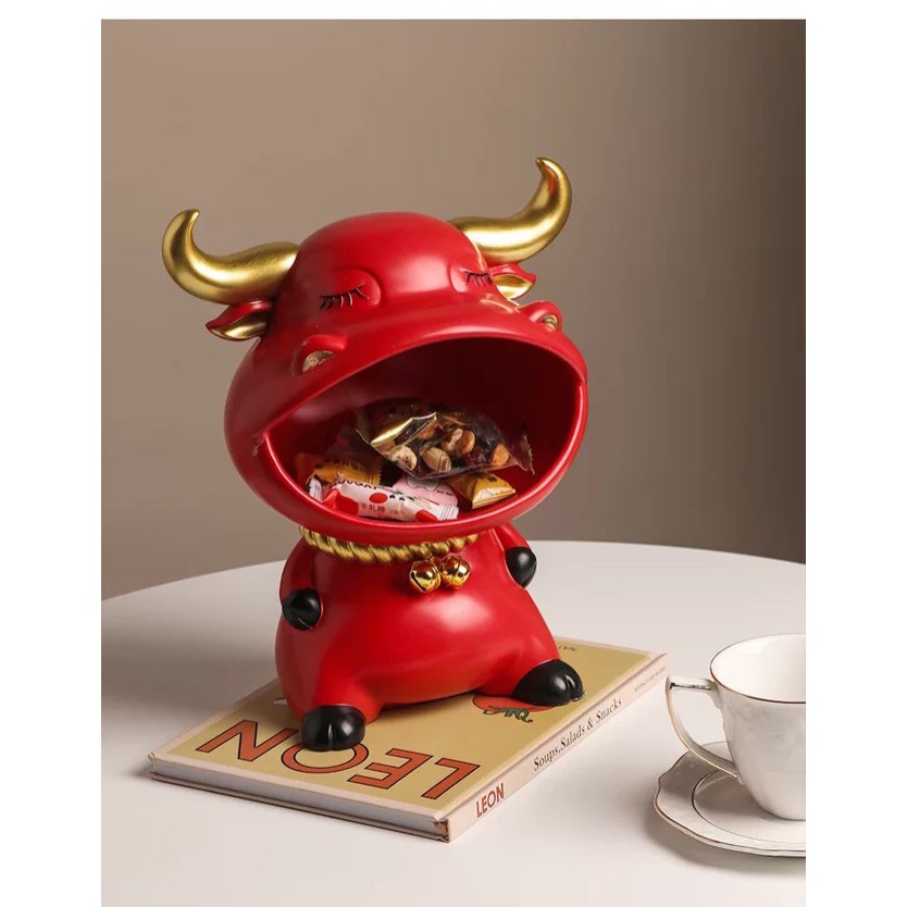 Tượng Trang Trí 🐮TRÂU 2021🐮 Tượng Decor Dựng Bánh Kẹo Chìa Khóa