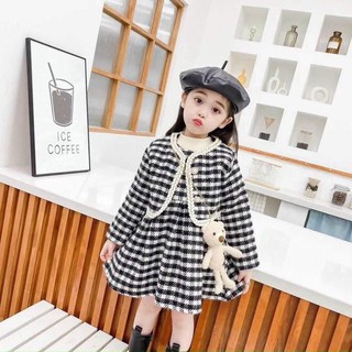 Set Váy Dạ Cúc Ngọc Tiểu Thư Cho Bé Gái V137 - Namkidshop
