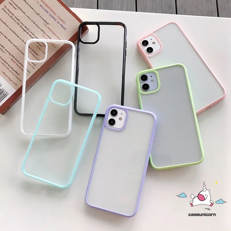 Ốp điện thoại silicon mềm trong suốt màu kẹo thích hợp cho iPhone 11 12 13 Pro MAX 6 6s 7 8 Plus X XR XS MAX SE