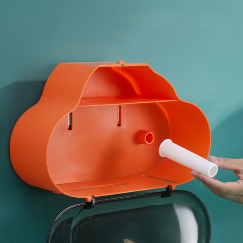 Hộp Đựng Khăn Giấy Cuộn Hình Đám Mây Gắn Tường Giá Đỡ