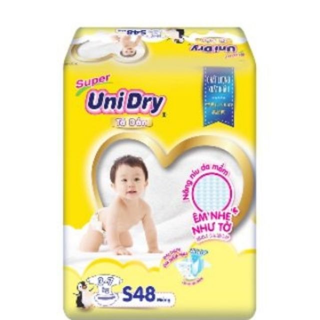 Combo 4 tã dán Unidry S46 M42 L38 XL34 miếng mẫu mới