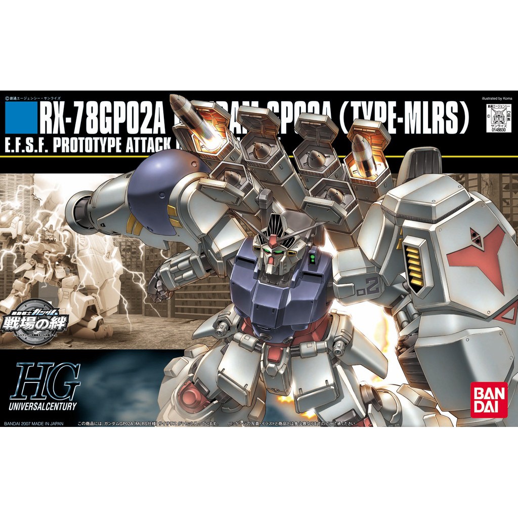 Mô Hình Gundam Bandai HG UC 075 RX-78 GP02A Gundam GP02A Type MLRS [GDB] [BHG]