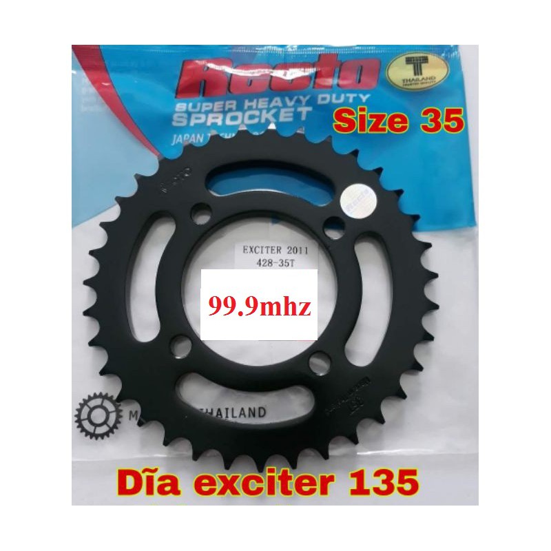 Nhông Ex135, Đĩa Ex135 Đời 2011-2014 Recto Chính Hãng Có Tem 3D 7 Màu Phân Biệt Hàng