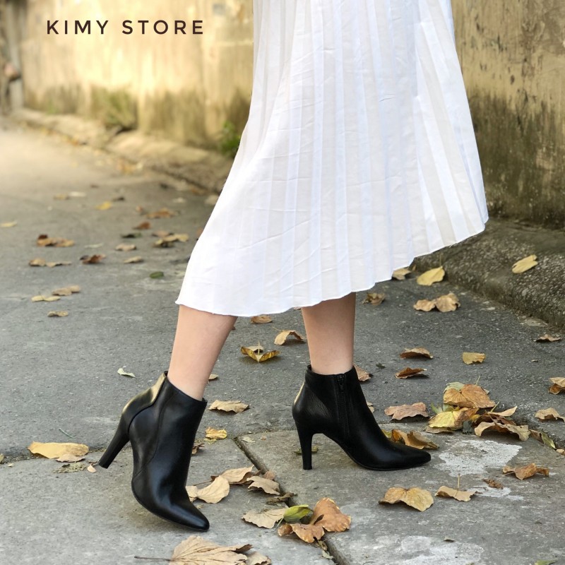 Boot nữ cổ thấp da thật CLK xuất Úc-Boots nữ cao gót 8cm-Kimy Store | BigBuy360 - bigbuy360.vn