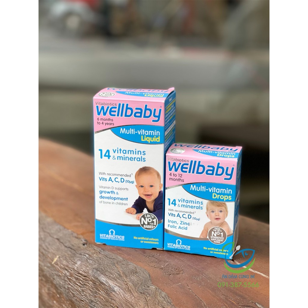 Vitamin tổng hợp cho bé WELLBABY ANH siro giúp tăng đề kháng ăn ngon ngủ ngon 50212