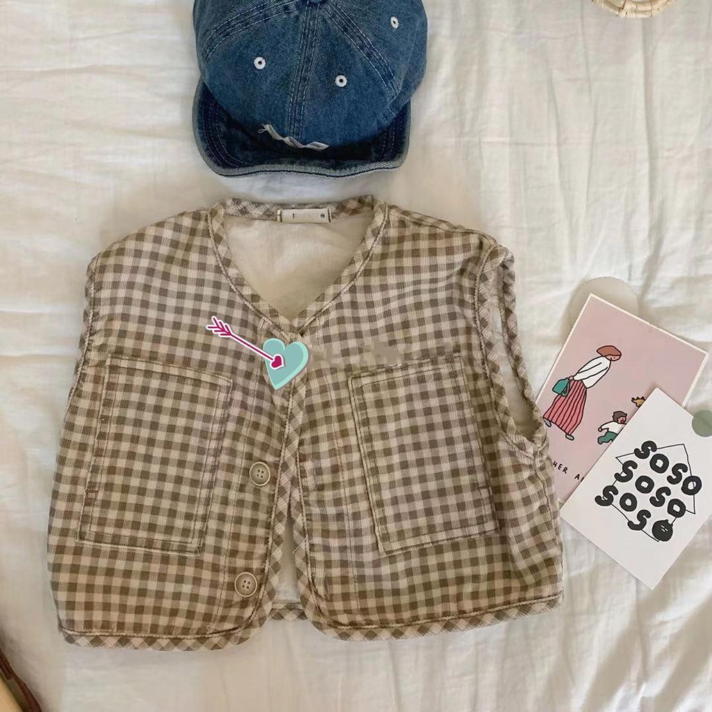 Áo Vest Bé Trai Denim Thông Thường Linh Hoạt