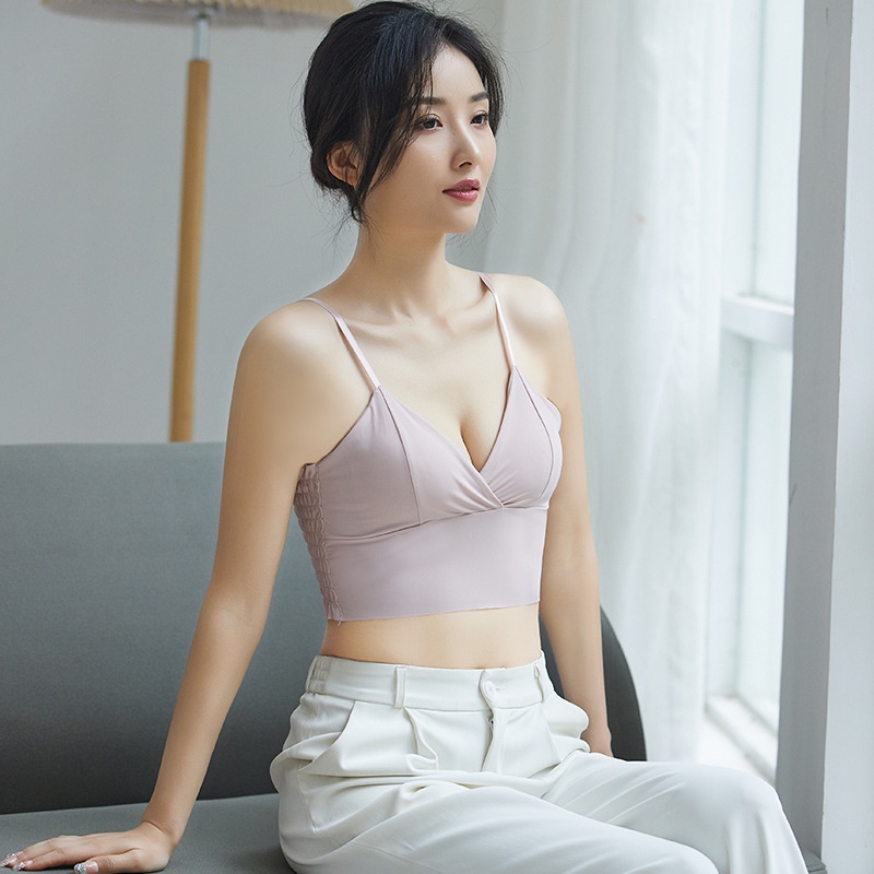 Áo bra nữ 2 dây lưng chun Chichi Bra áo ngực nữ đệm mỏng không gọng nâng ngực tôn dáng vòng 1 - 8841