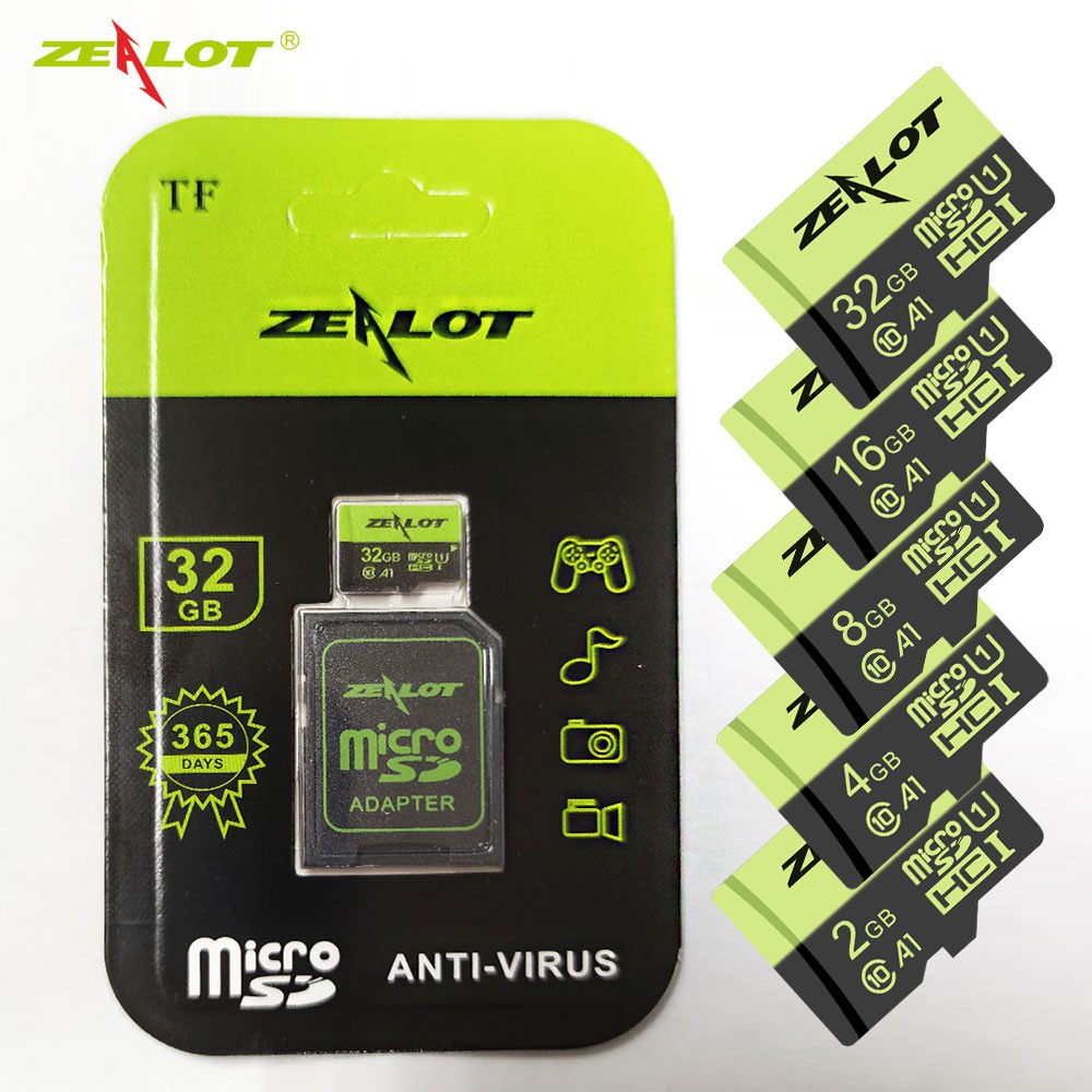 ZEALOT Thẻ Nhớ 2gb 4gb 8gb 16gb 32gb Kartu Memori 80mb / S Siêu Micro Sd Class 10