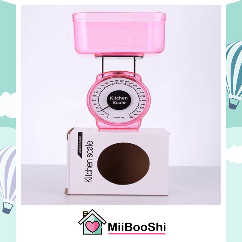 Cân nhà bếp mini cân đo nguyên liệu làm bánh thực phẩm có vạch chia trọng lượng 1kg Kitchen Scale MiibooShi D2.078.DO